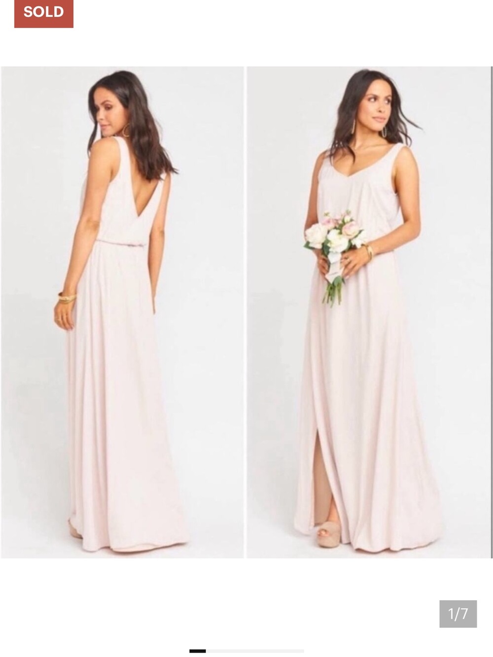 Show Me Your Mumu SMYM Kendall dusty blush maxi dress NEW SMALL